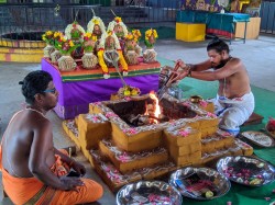 27 Thiraviya Tirumanjanam and Maha Chandi Yagam preliminary poojas
